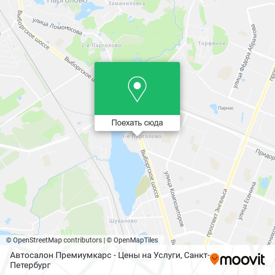 Карта Автосалон Премиумкарс - Цены на Услуги