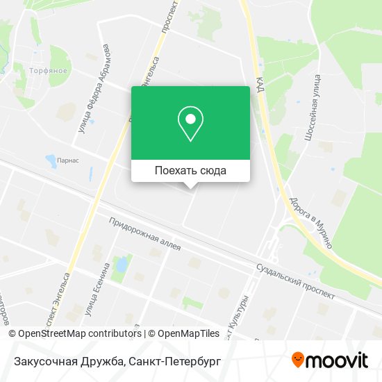 Карта Закусочная Дружба