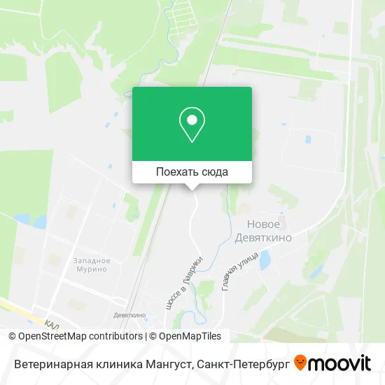 Карта Ветеринарная клиника Мангуст