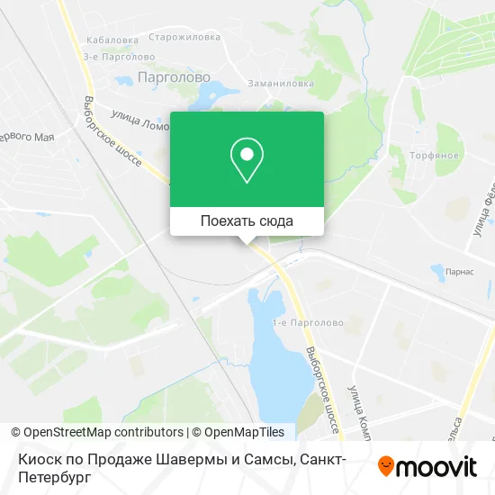 Карта Киоск по Продаже Шавермы и Самсы