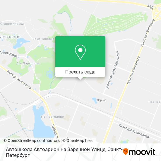 Карта Автошкола Автоарион на Заречной Улице
