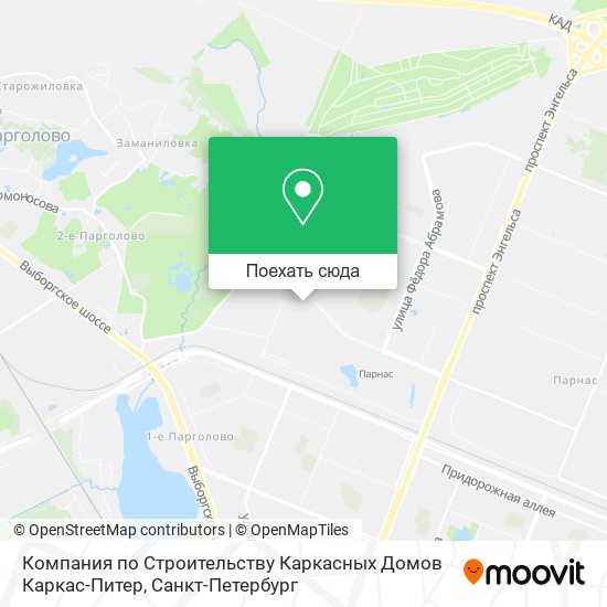 Карта Компания по Строительству Каркасных Домов Каркас-Питер