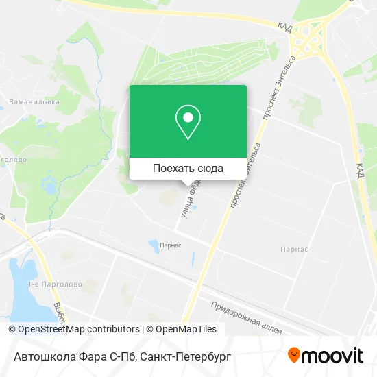 Карта Автошкола Фара С-Пб