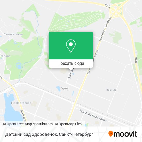 Карта Детский сад Здоровенок