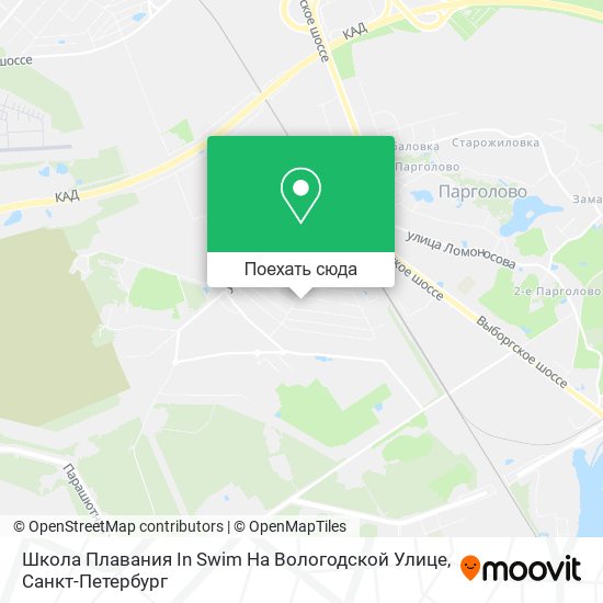 Карта Школа Плавания In Swim На Вологодской Улице