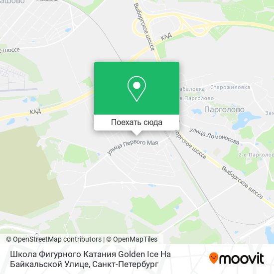 Карта Школа Фигурного Катания Golden Ice На Байкальской Улице