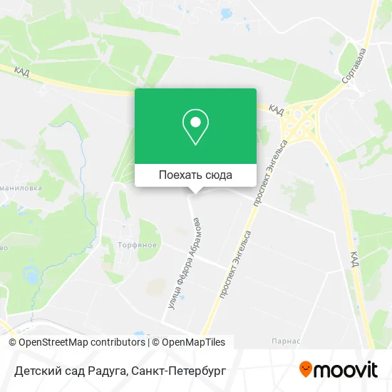 Карта Детский сад Радуга