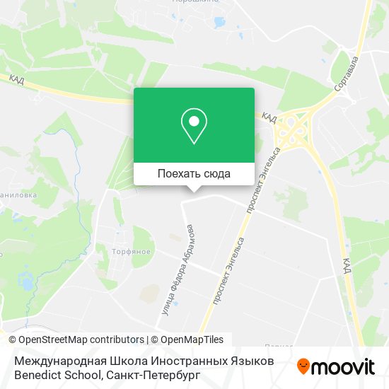 Карта Международная Школа Иностранных Языков Benedict School