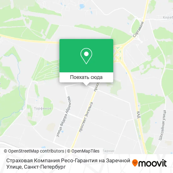 Карта Страховая Компания Ресо-Гарантия на Заречной Улице