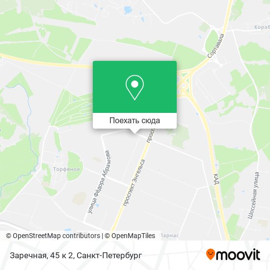 Карта Заречная, 45 к 2