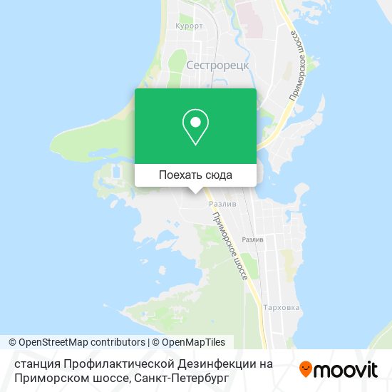 Карта станция Профилактической Дезинфекции на Приморском шоссе