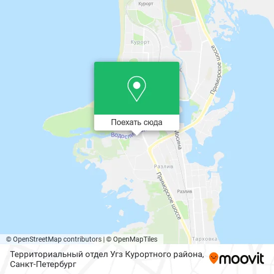 Карта Территориальный отдел Угз Курортного района