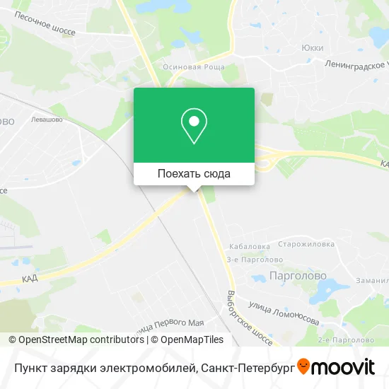 Карта Пункт зарядки электромобилей