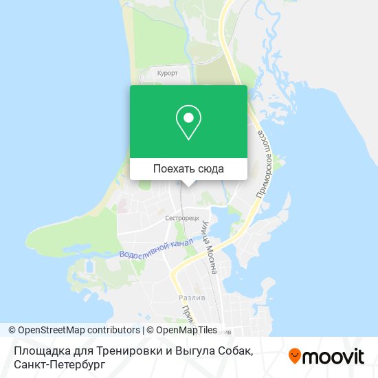 Карта Площадка для Тренировки и Выгула Собак