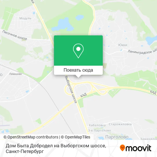 Карта Дом Быта Добродел на Выборгском шоссе