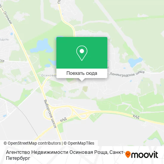 Карта Агентство Недвижимости Осиновая Роща