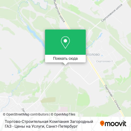 Карта Торгово-Строительная Компания Загородный ГАЗ - Цены на Услуги