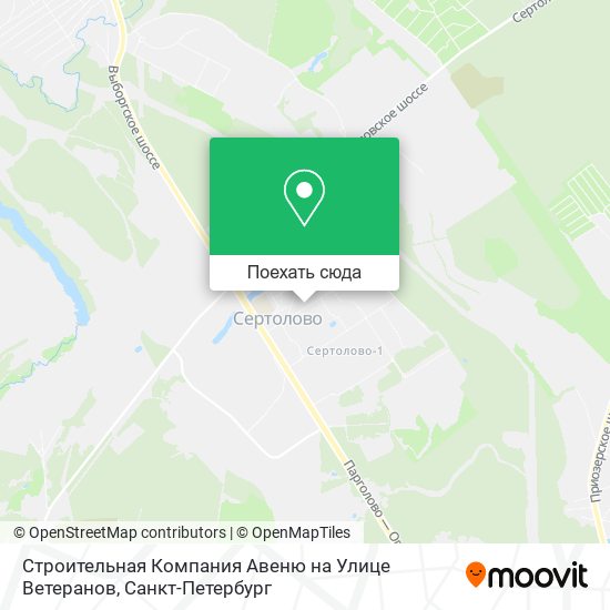 Карта Строительная Компания Авеню на Улице Ветеранов