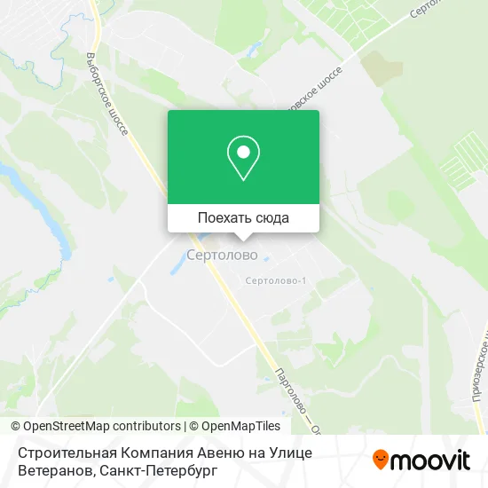 Карта Строительная Компания Авеню на Улице Ветеранов