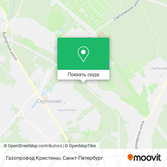 Карта Газопровод Кристины