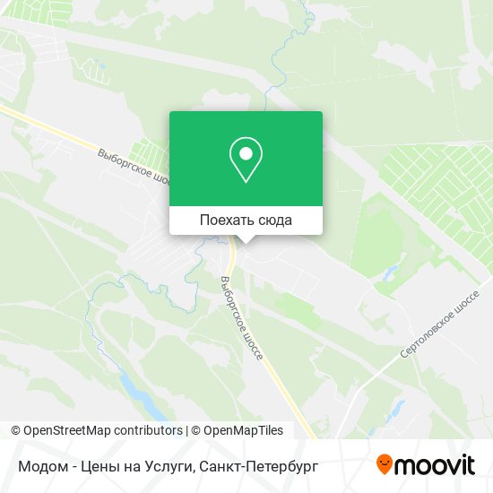 Карта Модом - Цены на Услуги