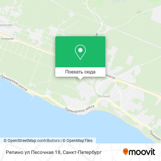 Карта Репино ул Песочная 18