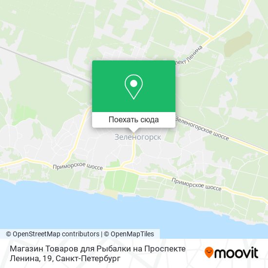 Карта Магазин Товаров для Рыбалки на Проспекте Ленина, 19