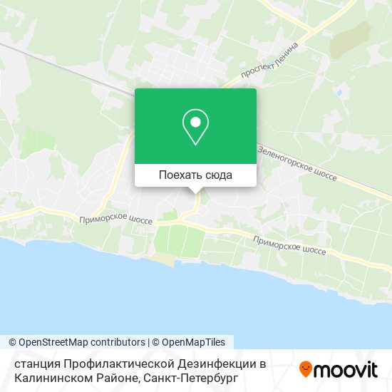 Карта станция Профилактической Дезинфекции в Калининском Районе