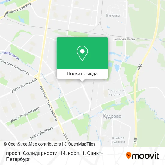 Карта просп. Солидарности, 14, корп. 1