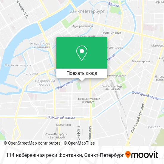 Карта 114 набережная реки Фонтанки