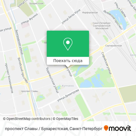 Спб карта проспект славы