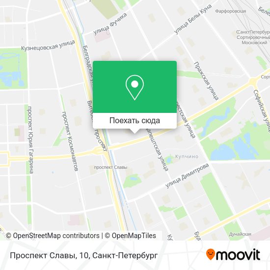 Карта Проспект Славы, 10