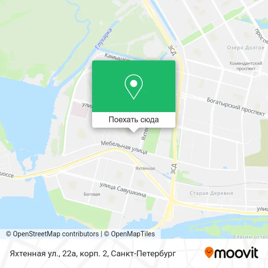 Карта Яхтенная ул., 22а, корп. 2