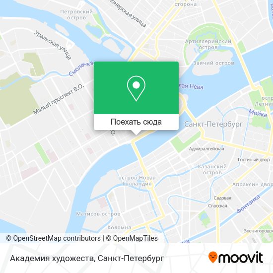 Карта Академия художеств