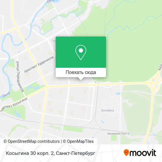 Карта Косыгина 30 корп. 2