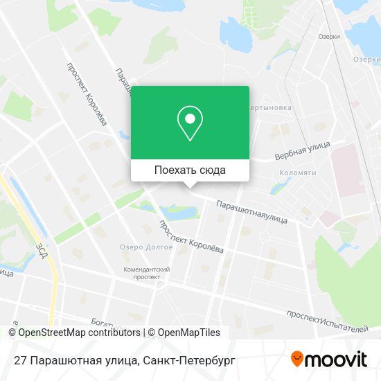 Карта 27 Парашютная улица