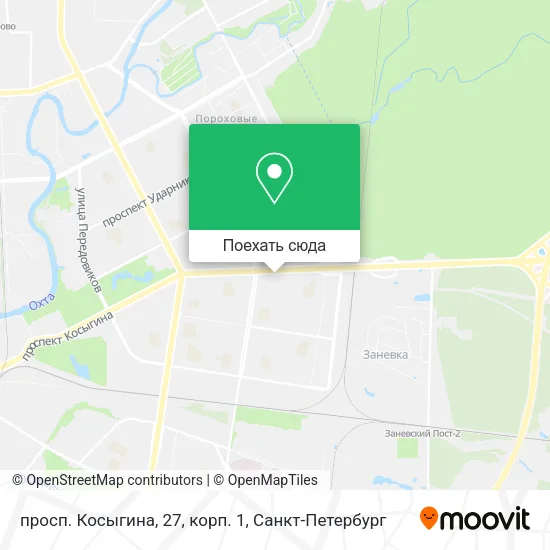 Карта просп. Косыгина, 27, корп. 1