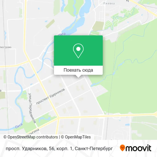 Карта просп. Ударников, 56, корп. 1