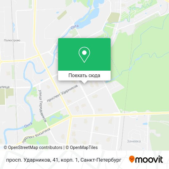 Карта просп. Ударников, 41, корп. 1