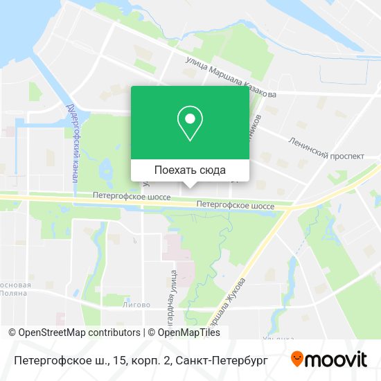 Карта Петергофское ш., 15, корп. 2