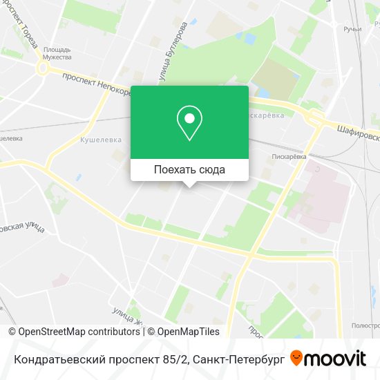 Карта Кондратьевский проспект 85/2
