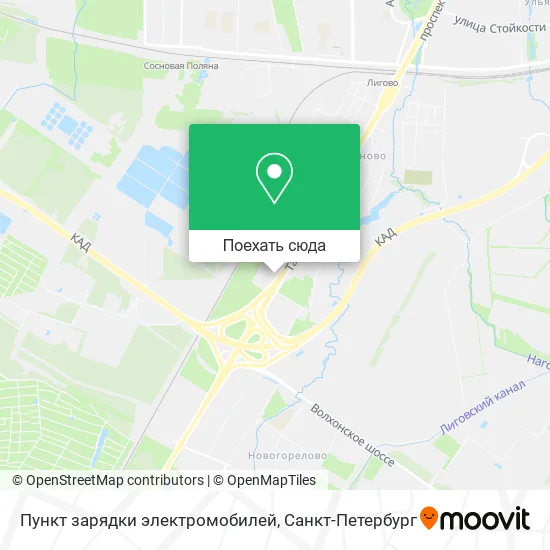 Карта Пункт зарядки электромобилей