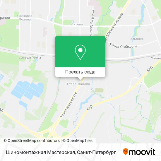 Карта Шиномонтажная Мастерская