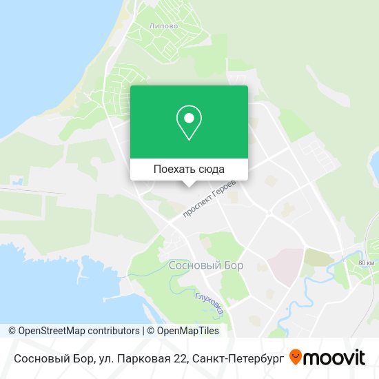 Карта Сосновый Бор, ул. Парковая 22