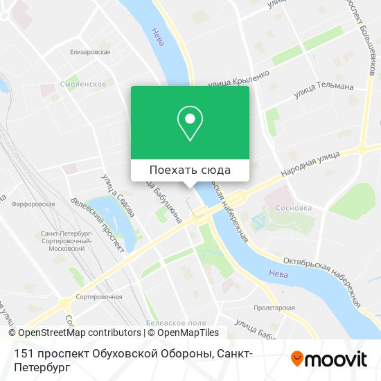 Карта 151 проспект Обуховской Обороны