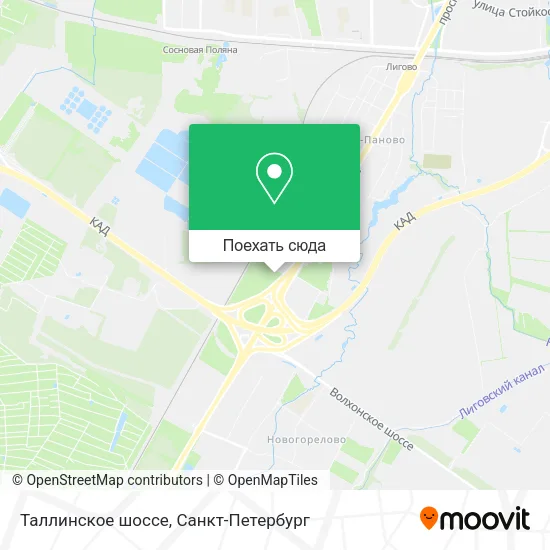 Карта Таллинское шоссе