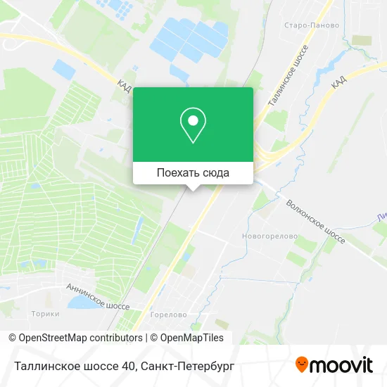 Карта Таллинское шоссе 40