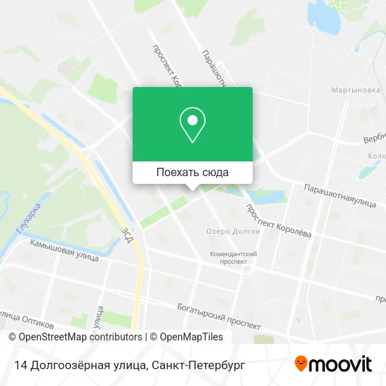 Карта 14 Долгоозёрная улица