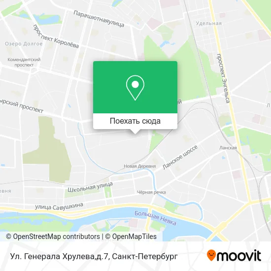 Карта Ул. Генерала Хрулева,д.7