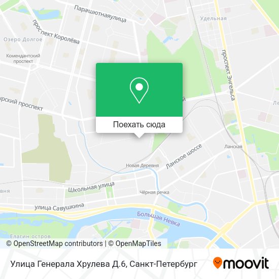 Карта Улица Генерала Хрулева Д.6